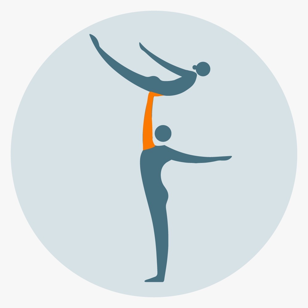 Akrobatika gimnastikası rəsmi idman növü loqosu